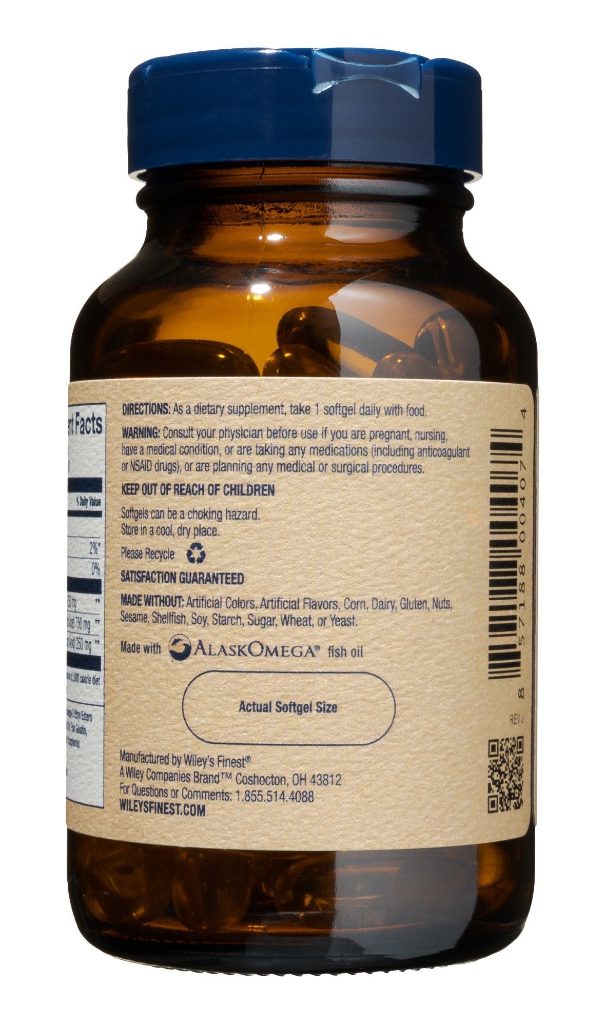 Wileys Finest Wild Alaskan Fish Oil Peak EPA 60 Softgel