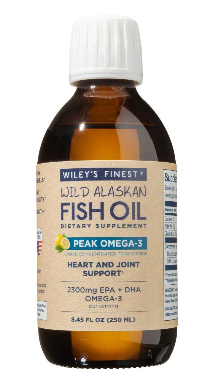 Wileys Finest Wild Alaskan Fish Oil Peak Omega 3 8.4 oz Liquid