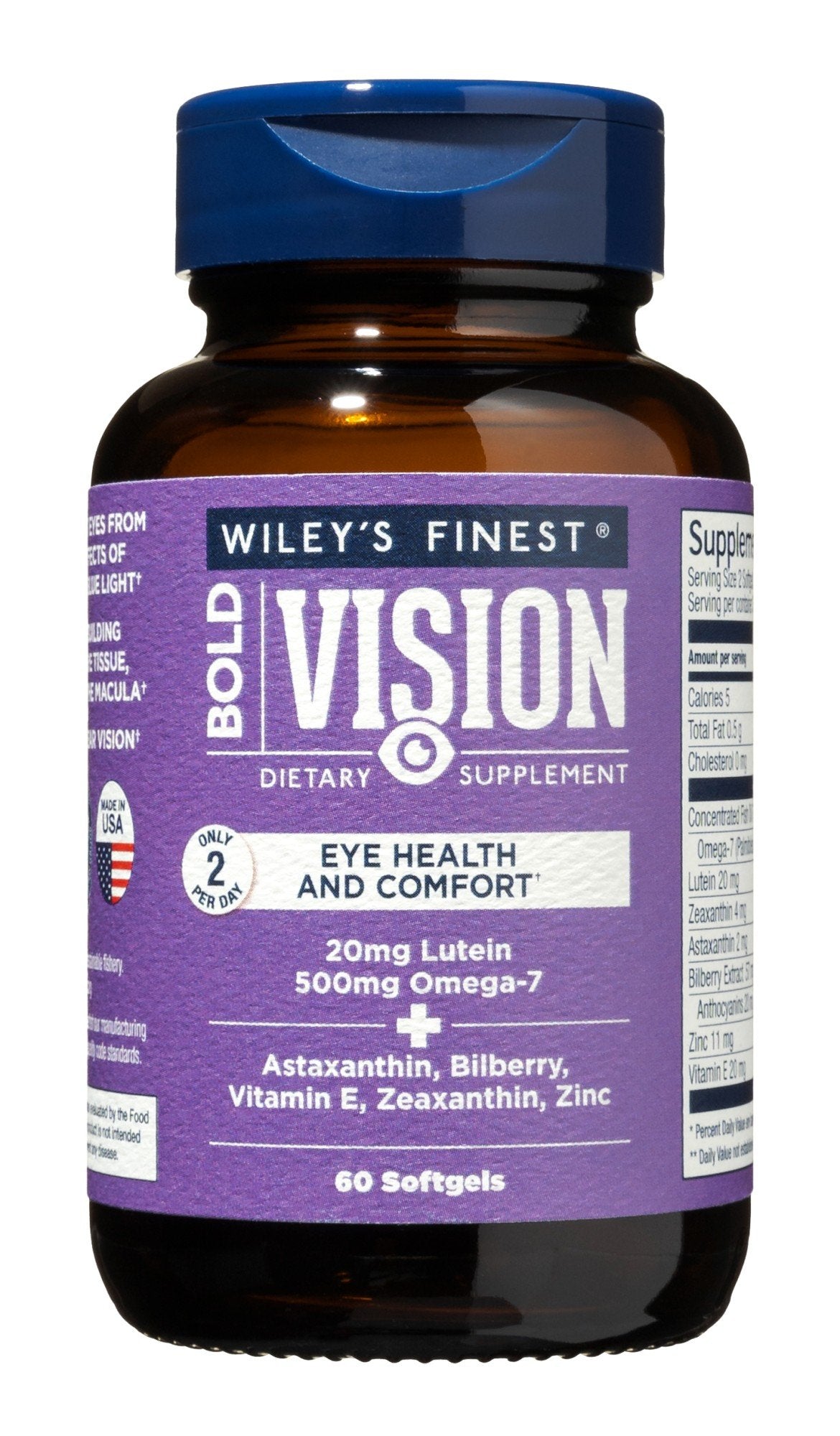 Wileys Finest Bold Vision Proactive 60 Softgel