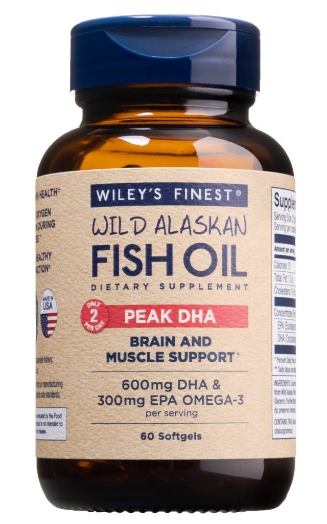 Wileys Finest Wild Alaskan Fish Oil  Peak DHA 60 Softgel