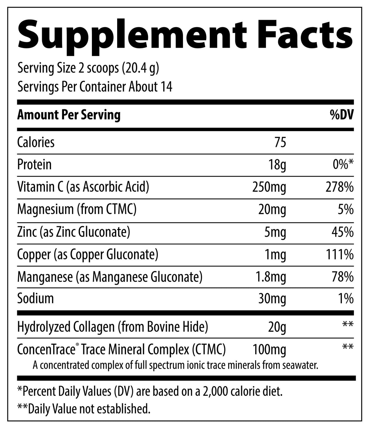 Trace Minerals TMAncestral-Grass-Fed Collagen Peptides 10.1 oz Powder