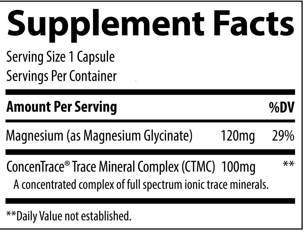 Trace Minerals Magnesium Glycinate Capsules 90 Capsule