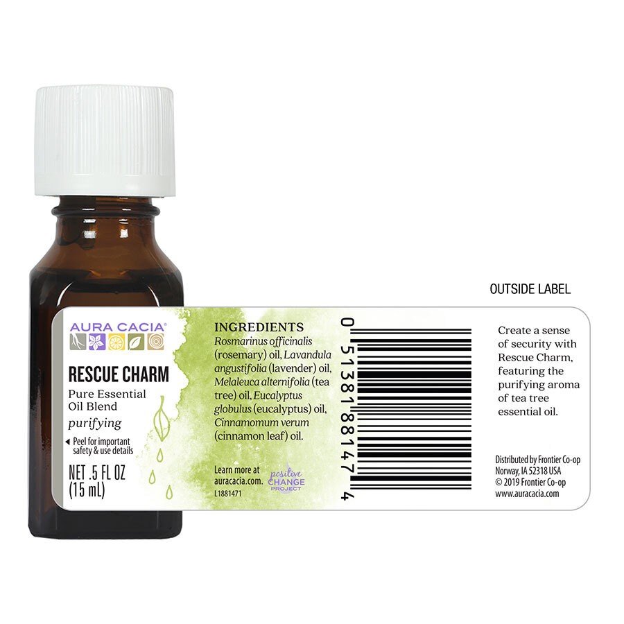 Aura Cacia Essential Solutions Rescue Charm .5 fl oz (15 mL) Oil