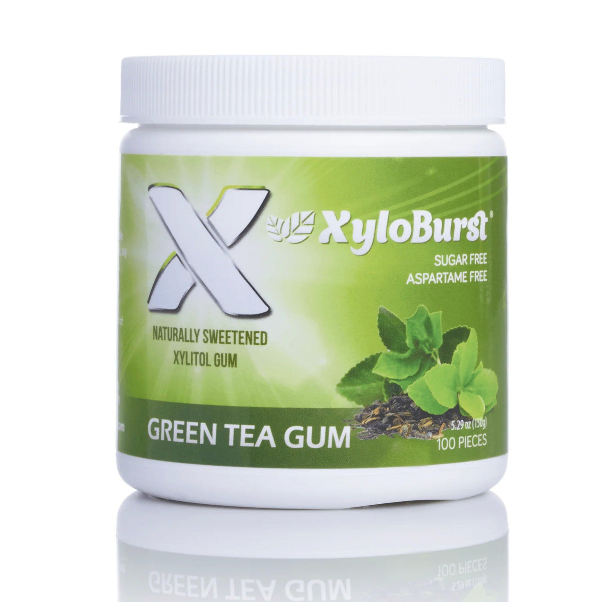 XyloBurst Green Tea Gum Jar 100ct Gum