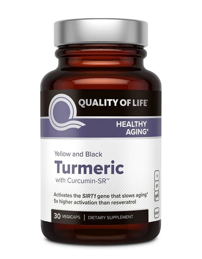 Quality of Life Labs Yellow and Black Turmeric 30 VegCap