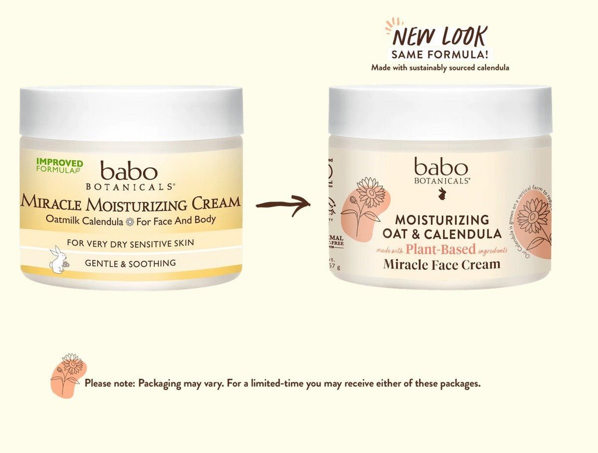 Babo Botanicals Miracle Cream Oatmilk &amp; Calendula 2 oz Cream