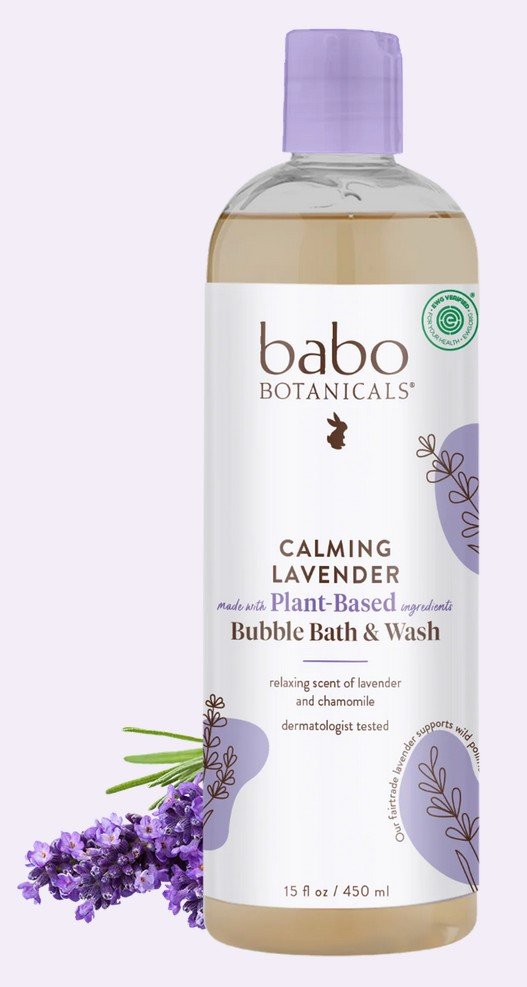 Babo Botanicals Calming Lavender Bubble Bath & Wash 15 fl oz Liquid