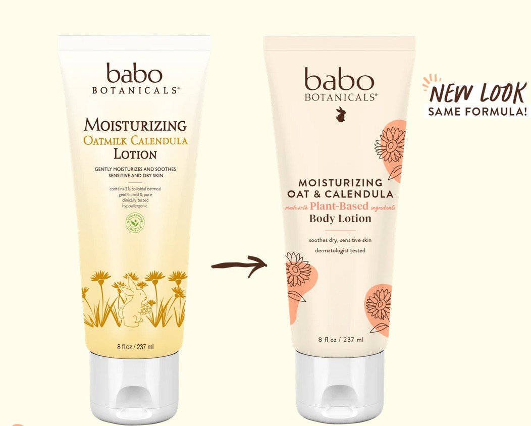 Babo Botanicals Moisturizing Oat &amp; Calendula Body Lotion 8 oz Cream