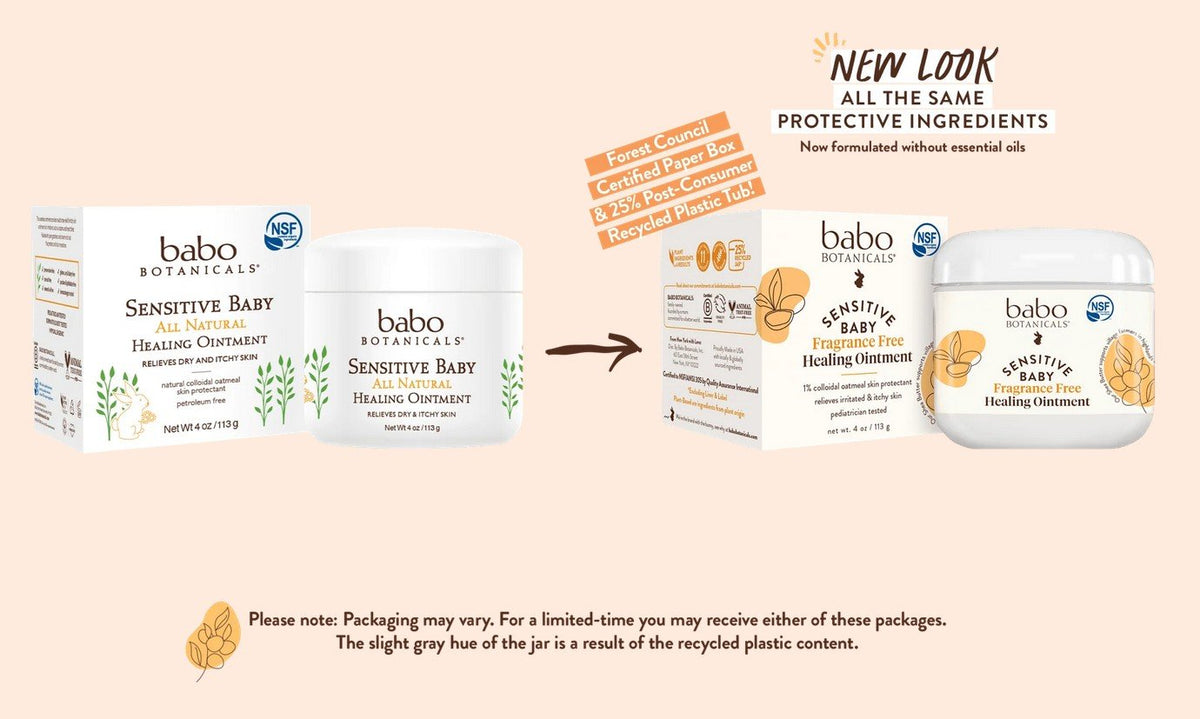 Babo Botanicals Sensitive Baby All Natural Healing Ointment Fragrance Free 4 oz Liquid