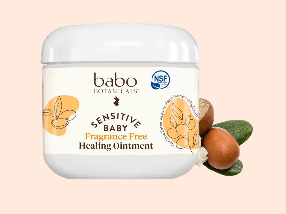 Babo Botanicals Sensitive Baby All Natural Healing Ointment Fragrance Free 4 oz Liquid