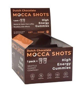 Seattle Gummy Company Mocca Shots Dutch Chocolate-Box 12 (.5 oz)  Packs Box