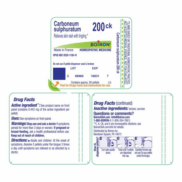 Boiron Carboneum Sulphuratum 200CK Homeopathic Single Medicine For First Aid 80 Pellet