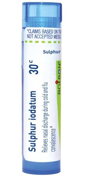 Boiron Sulphur Iodatum 30C Homeopathic Single Medicine For Cough, Cold &amp; Flu 80 Pellet