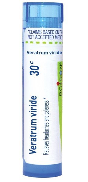 Boiron Veratrum Viride 30C Homeopathic Single Medicine For Pain 80 Pellet