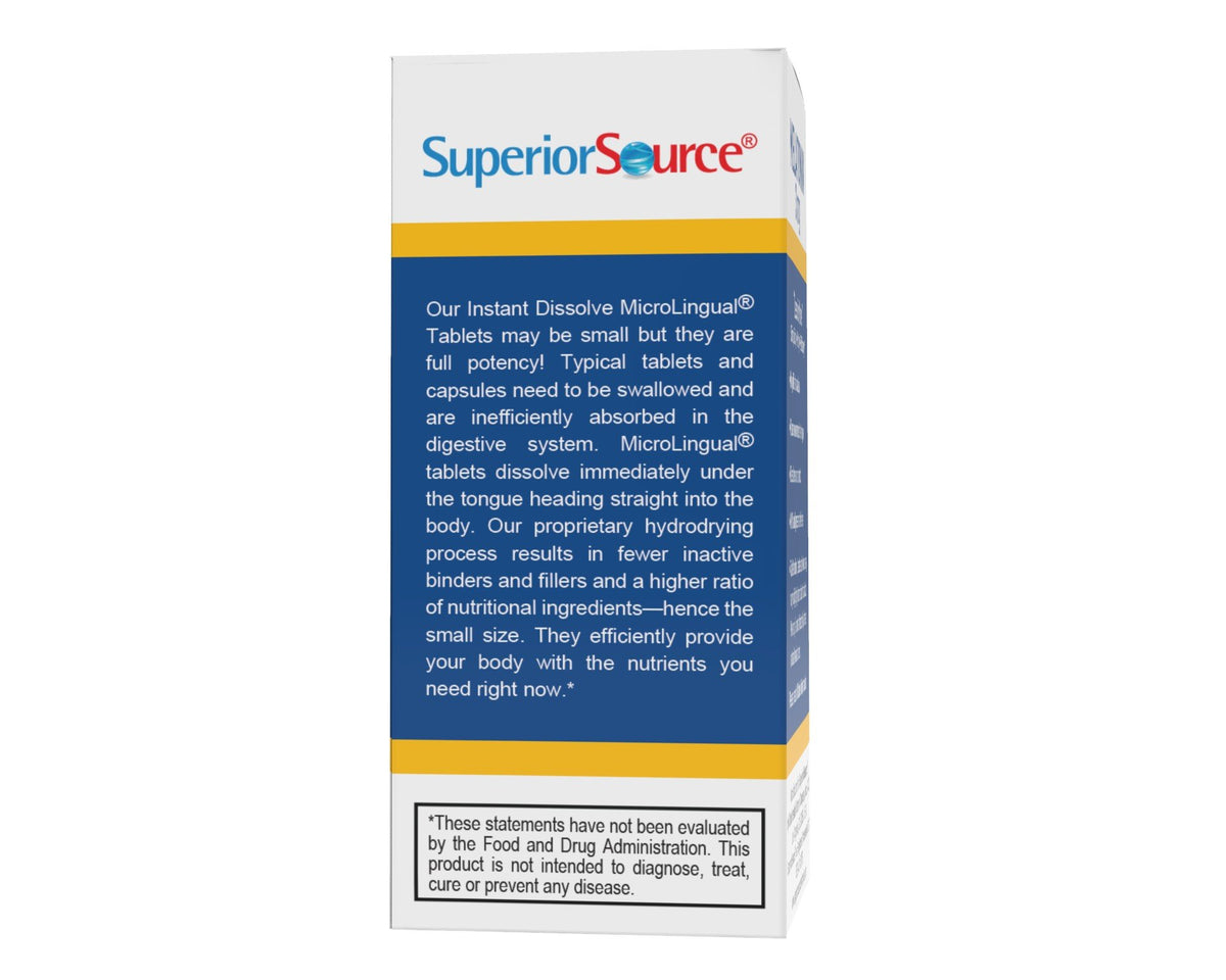 Superior Source Melatonin 3mg (with Camomile 1 mg) 60 Sublingual Tablet