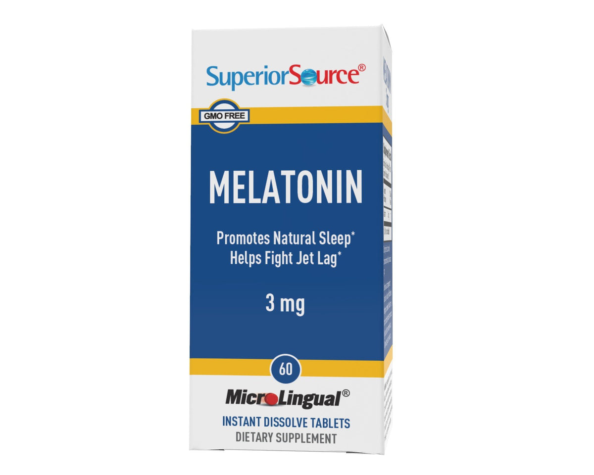 Superior Source Melatonin 3mg (with Camomile 1 mg) 60 Sublingual Tablet