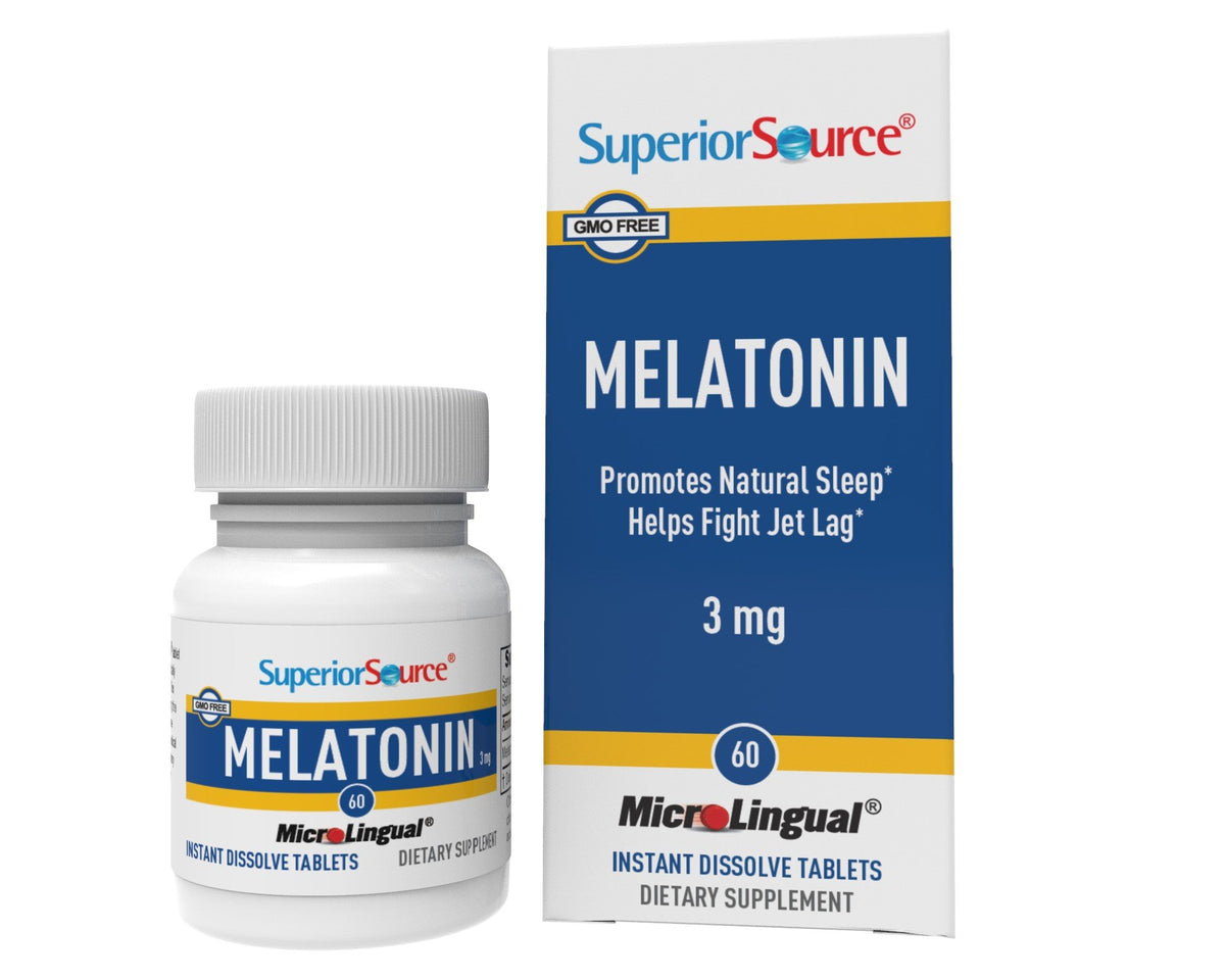 Superior Source Melatonin 3mg (with Camomile 1 mg) 60 Sublingual Tablet