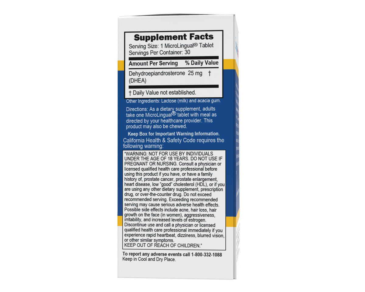 Superior Source DHEA 25 mg 30 Sublingual Tablet