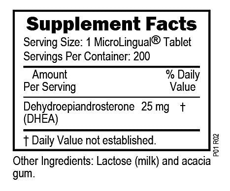 Superior Source DHEA 25 mg 200 Sublingual Tablet