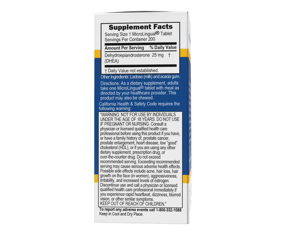 Superior Source DHEA 25 mg 200 Sublingual Tablet