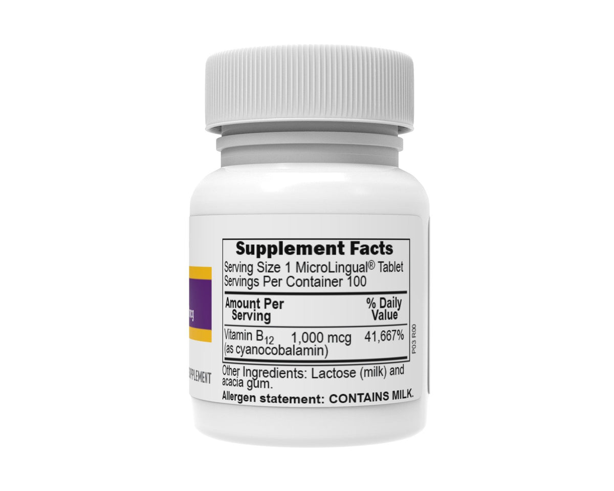 Superior Source No Shot B12 1000 mcg (as Cyanocobalamin) 100 Sublingual Tablet