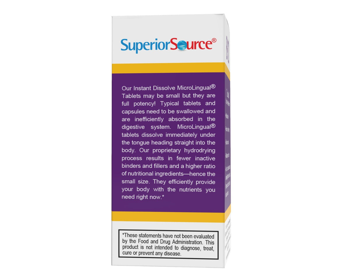 Superior Source No Shot B12 1000 mcg (as Cyanocobalamin) 100 Sublingual Tablet