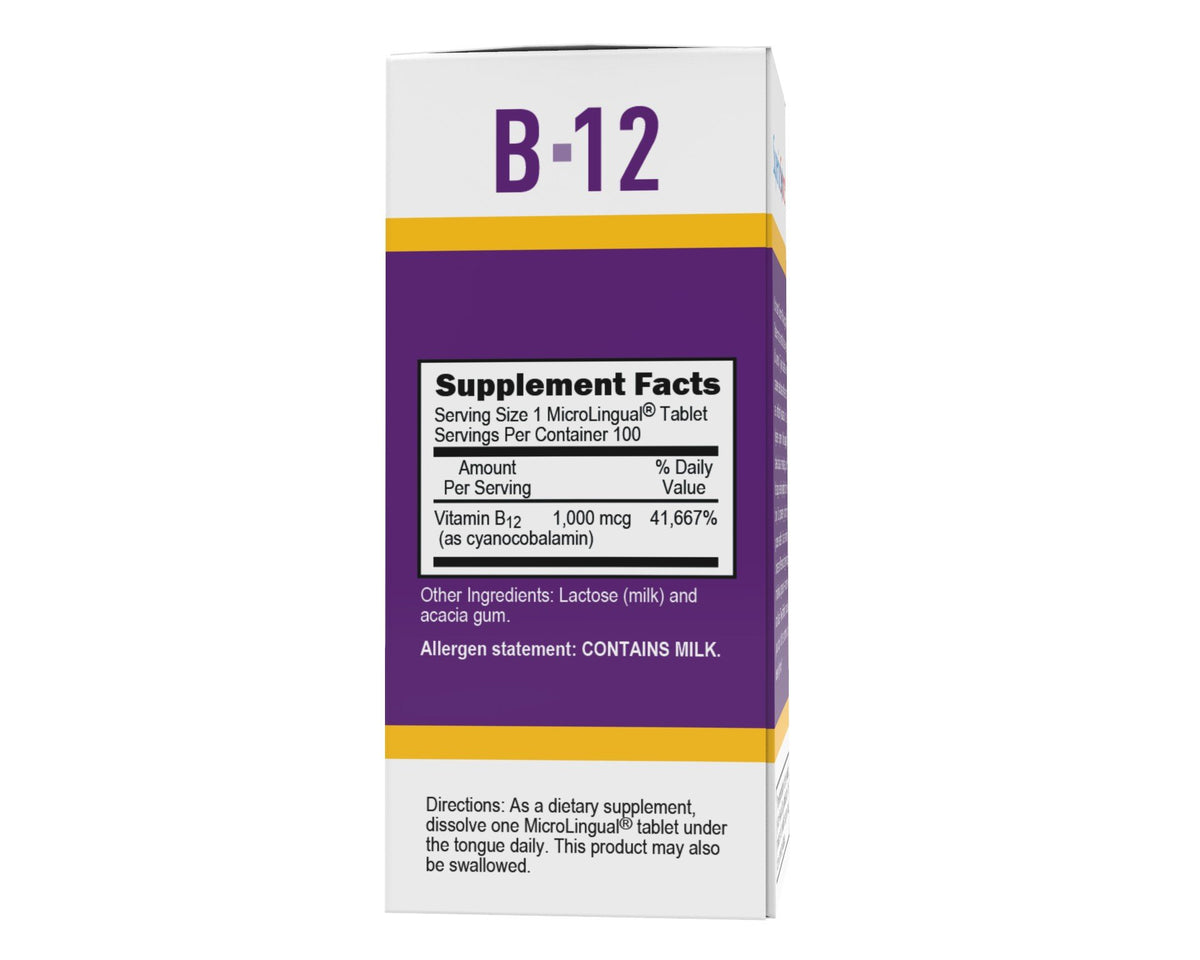 Superior Source No Shot B12 1000 mcg (as Cyanocobalamin) 100 Sublingual Tablet