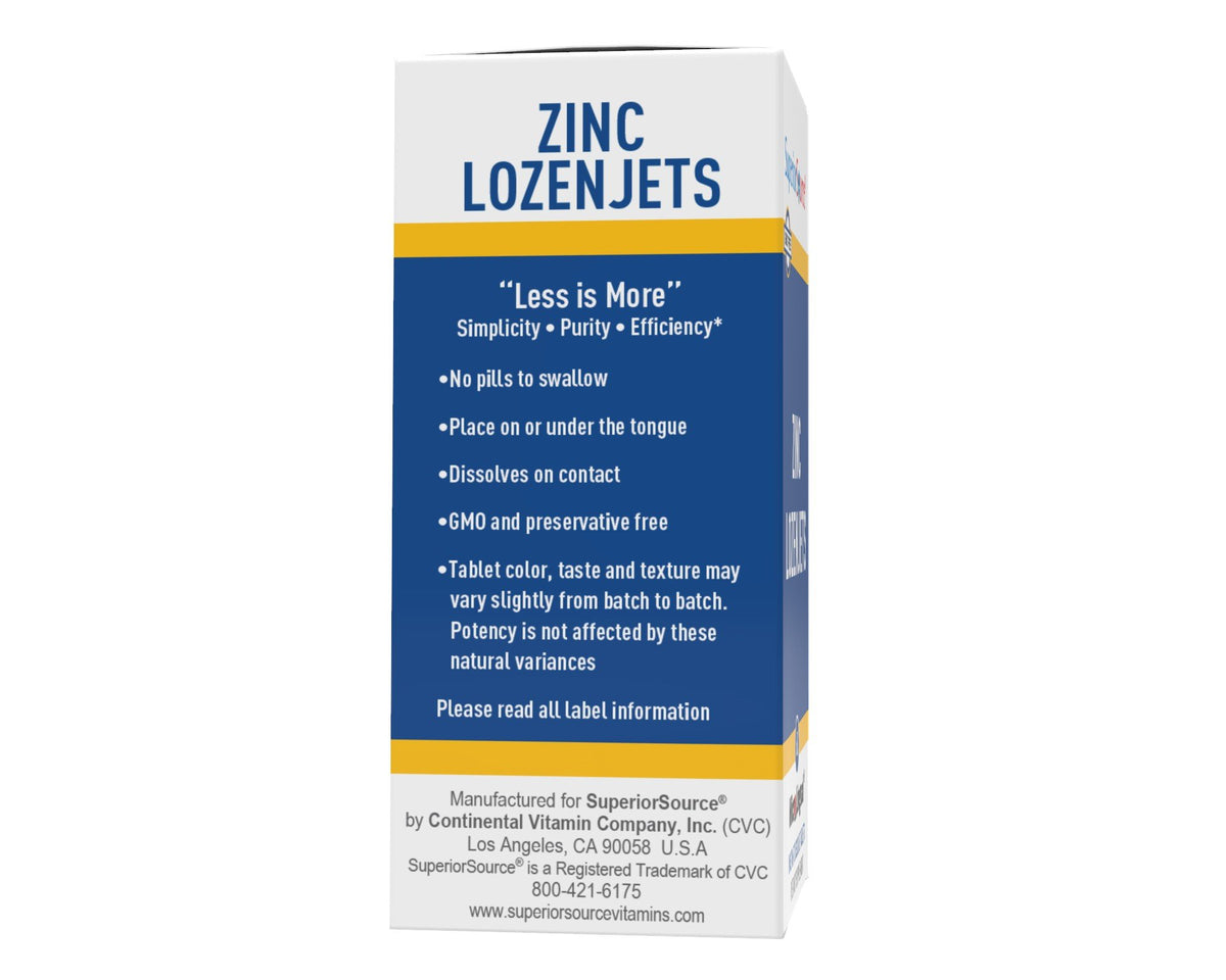 Superior Source Zinc Lozenjets 60 Sublingual Tablet