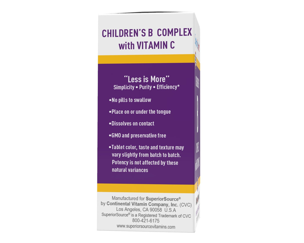 Superior Source Children&#39;s B-Complex Vitamins 60 Sublingual Tablet