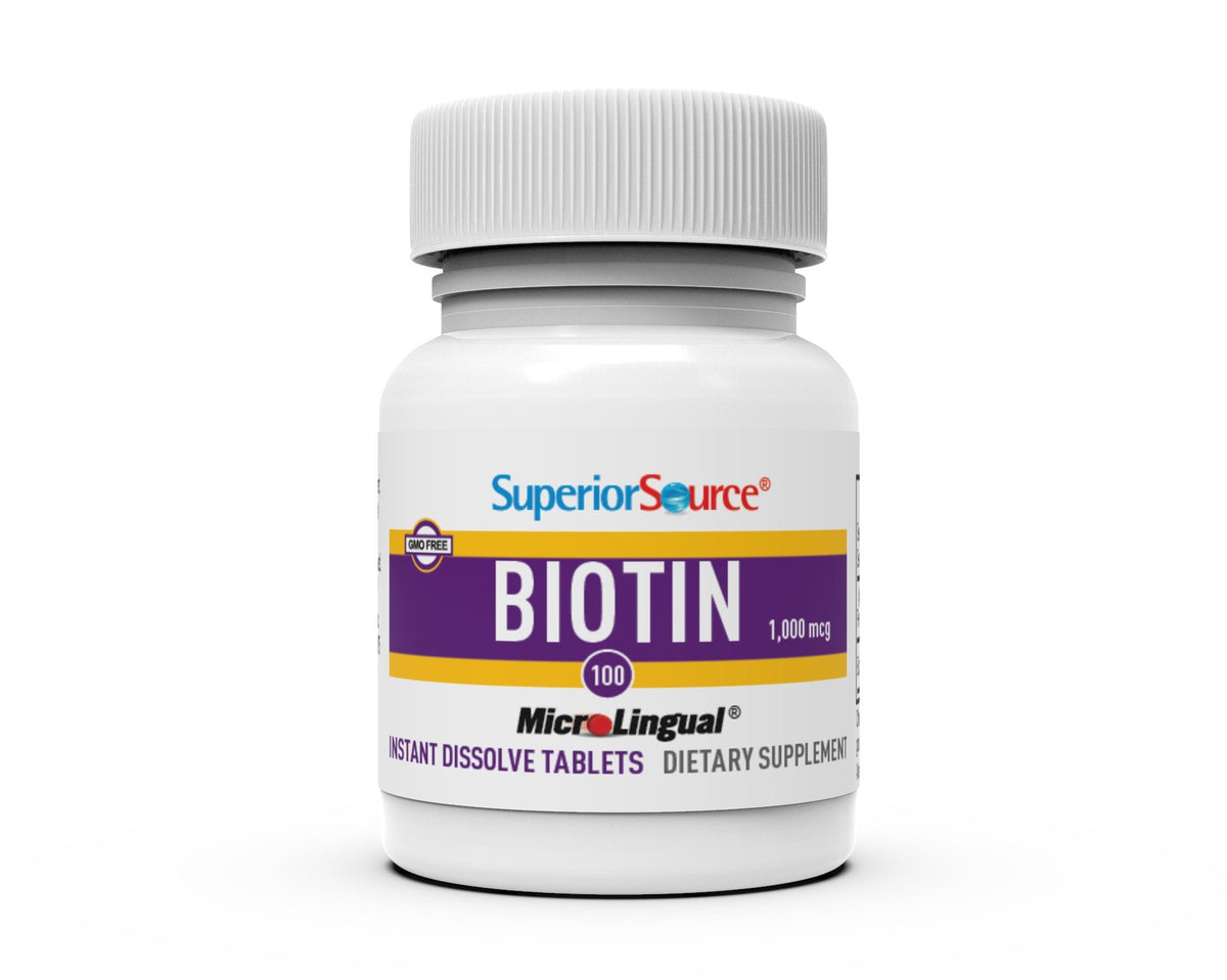 Superior Source Biotin 1,000mcg 100 Sublingual Tablet