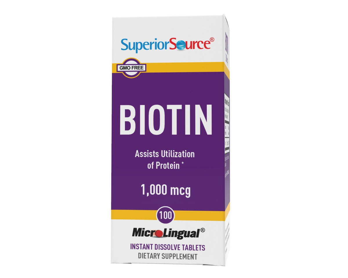 Superior Source Biotin 1,000mcg 100 Sublingual Tablet