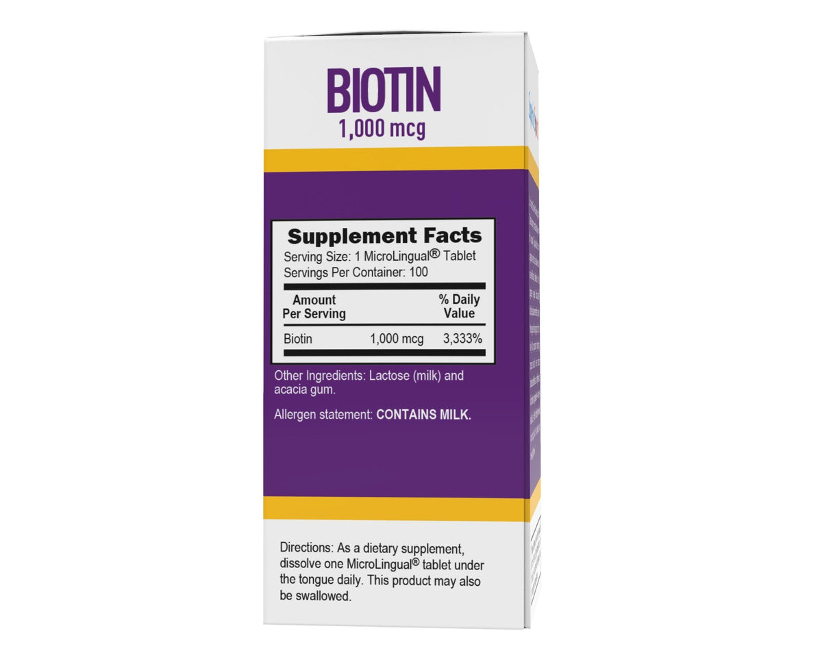 Superior Source Biotin 1,000mcg 100 Sublingual Tablet