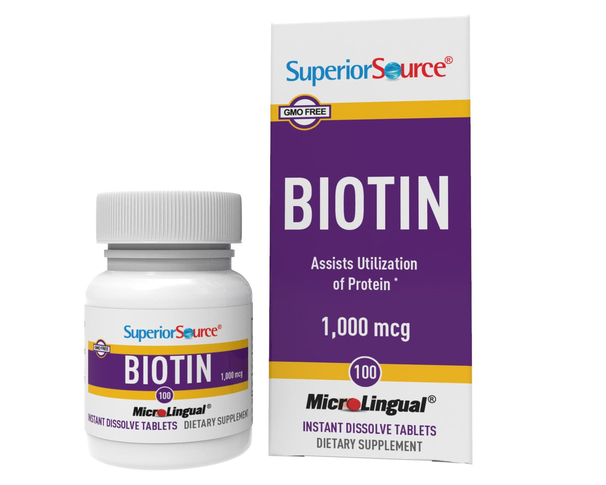 Superior Source Biotin 1,000mcg 100 Sublingual Tablet