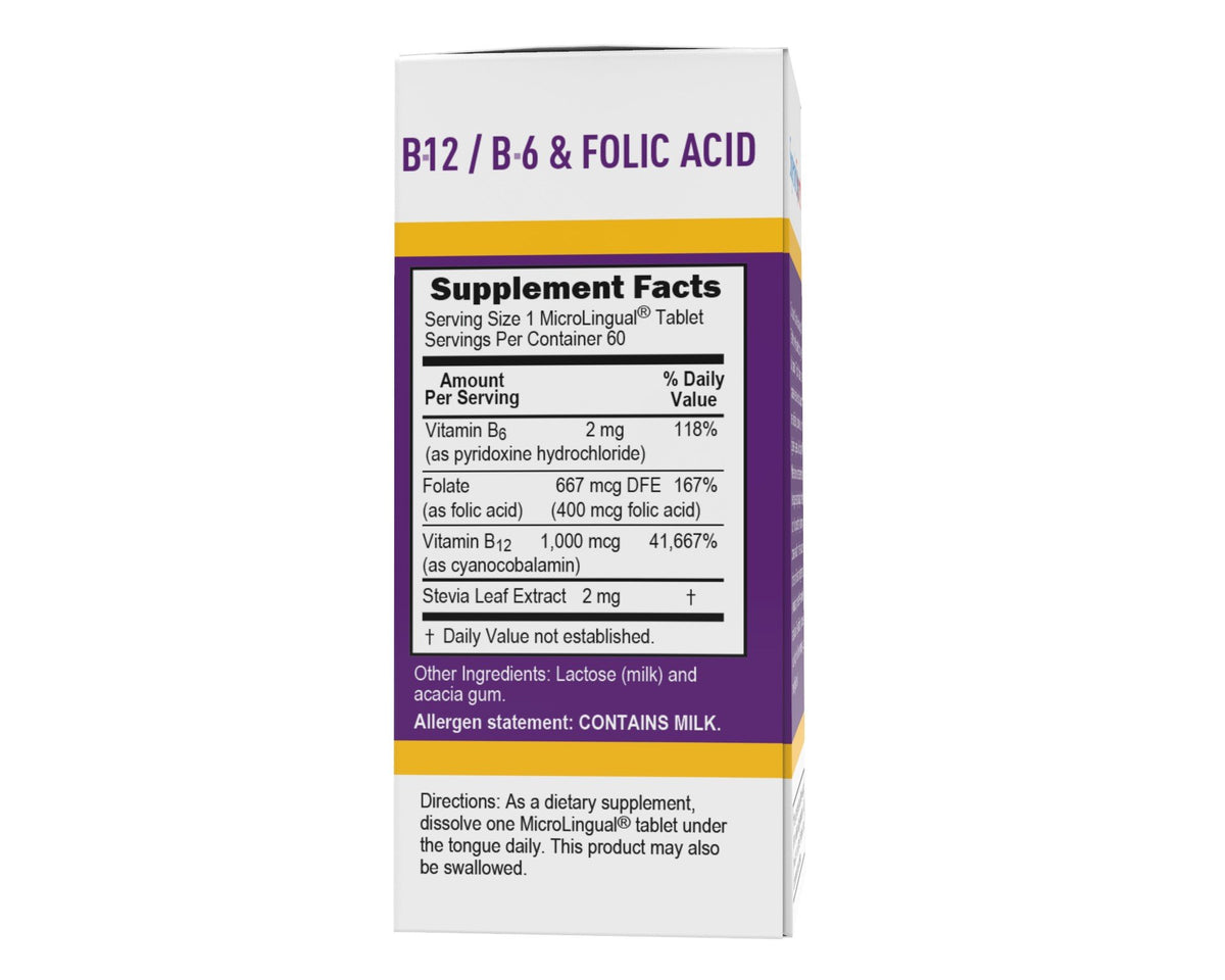 Superior Source No Shot B6/B12/Folic Acid 60 Sublingual Tablet