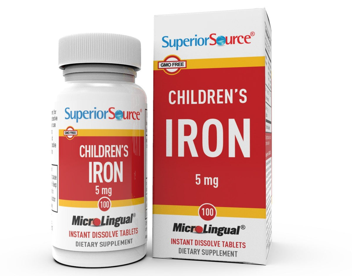 Superior Source Children&#39;s Iron, 5 mg 100 Sublingual Tablet