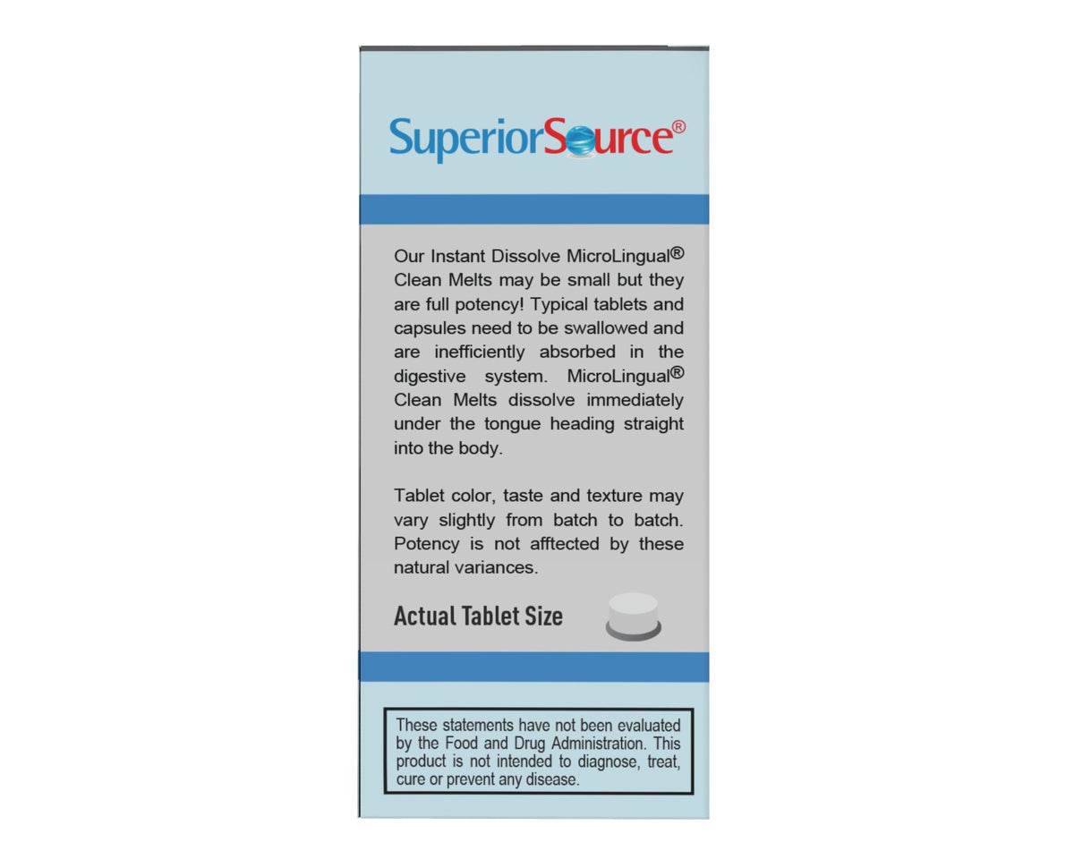 Superior Source Kid&#39;s D3 + K2 (Mk4) Clean Melts 60 Sublingual Tablet