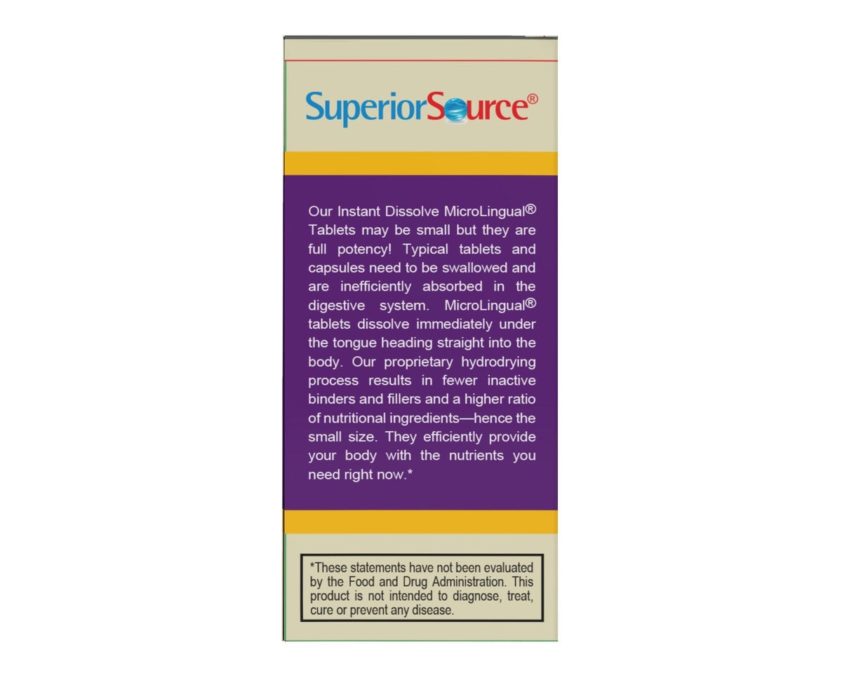 Superior Source Methylfolate 2500 mcg 30 Sublingual Tablet