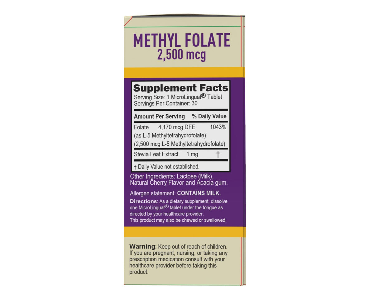 Superior Source Methylfolate 2500 mcg 30 Sublingual Tablet