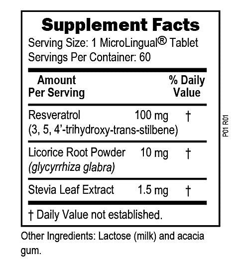 Superior Source Resveratrol 100 mg 60 Sublingual Tablet