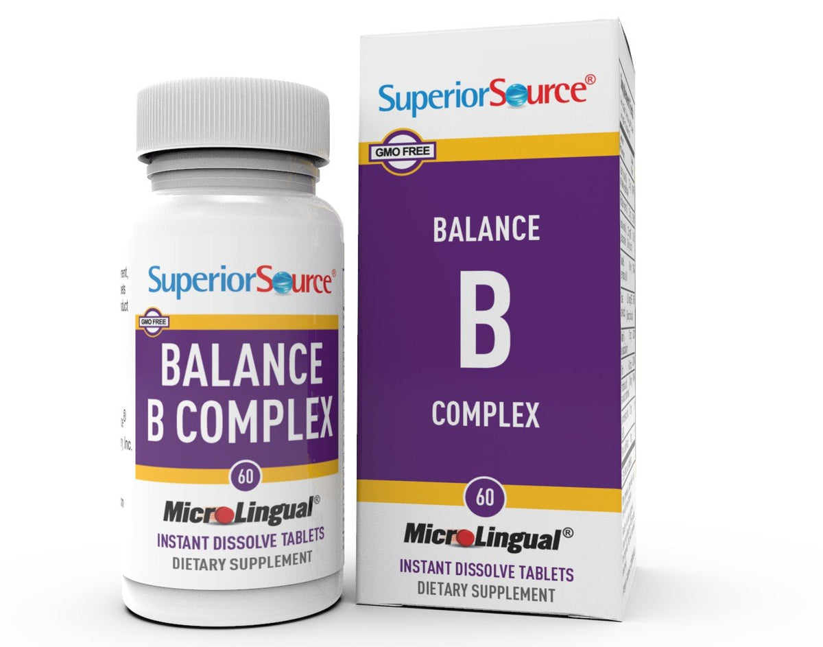 Superior Source Balance B Complex w/Extra Folic Acid &amp; Biotin 60 Sublingual Tablet