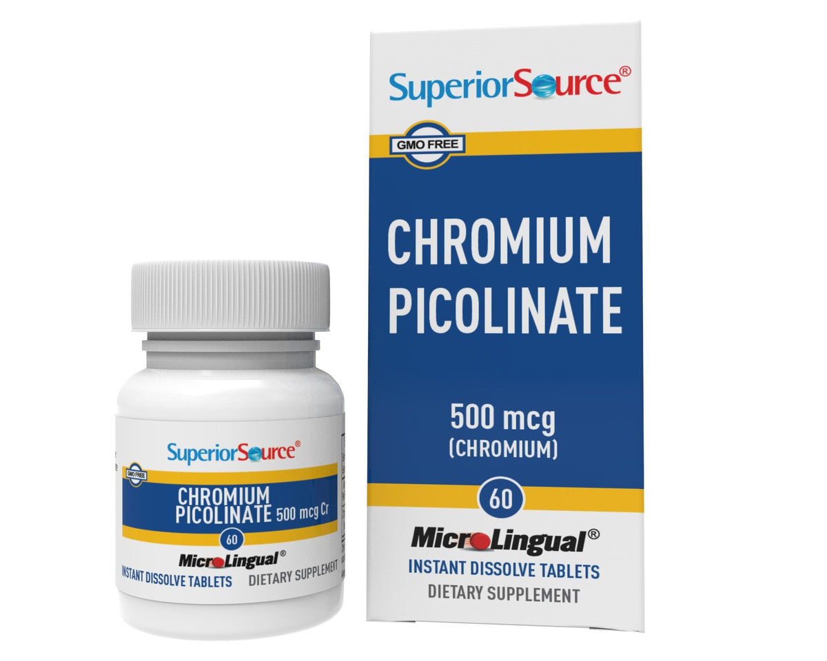 Superior Source Chromium 500 mcg. (Chromium Picolinate) 60 Sublingual Tablet