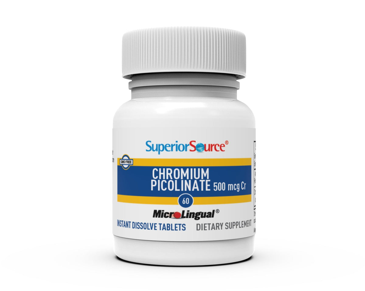 Superior Source Chromium 500 mcg. (Chromium Picolinate) 60 Sublingual Tablet