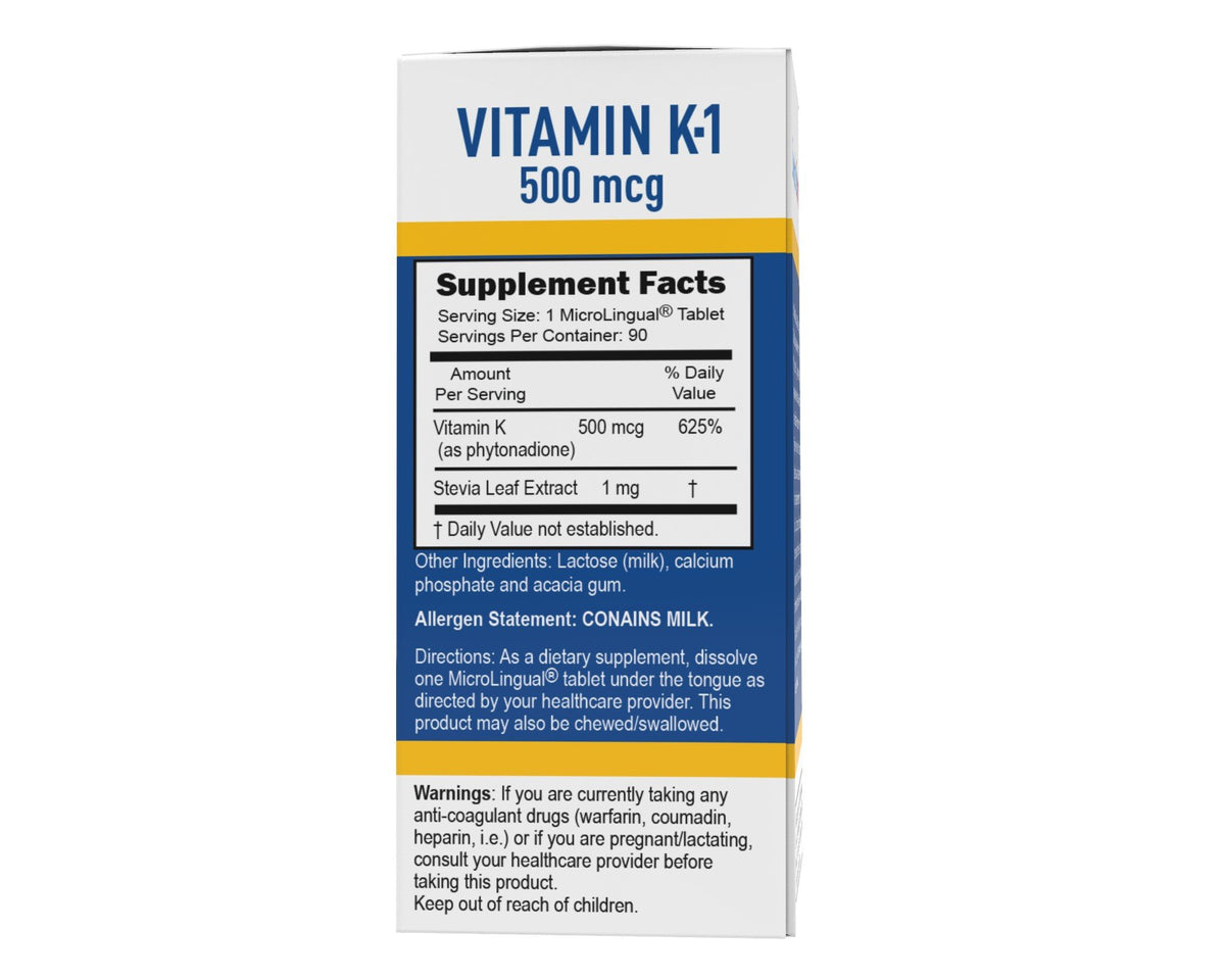 Superior Source Vitamin K1 500 mcg 90 Sublingual Tablet