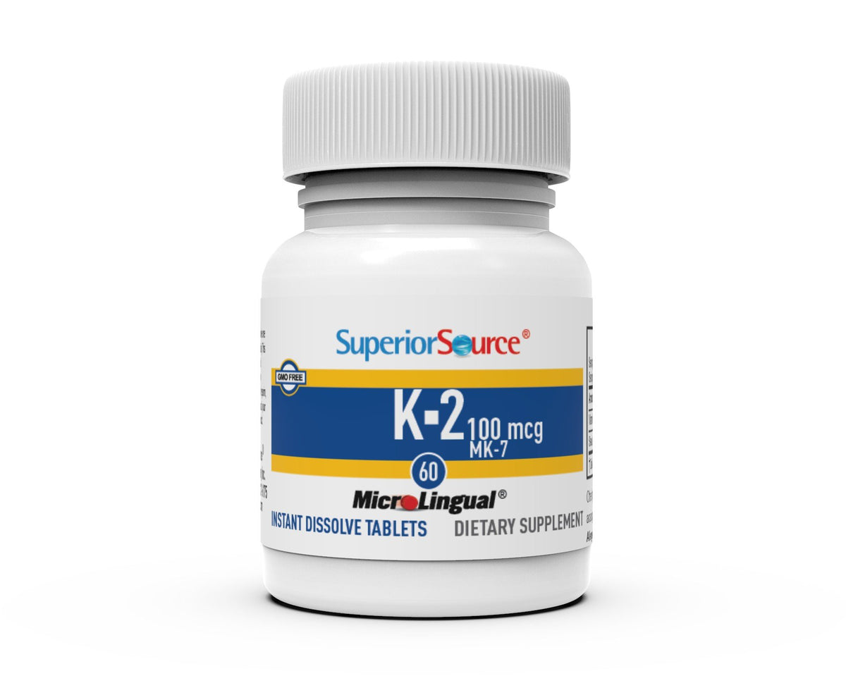 Superior Source Vitamin K2 100 mcg MK7 60 Sublingual Tablet