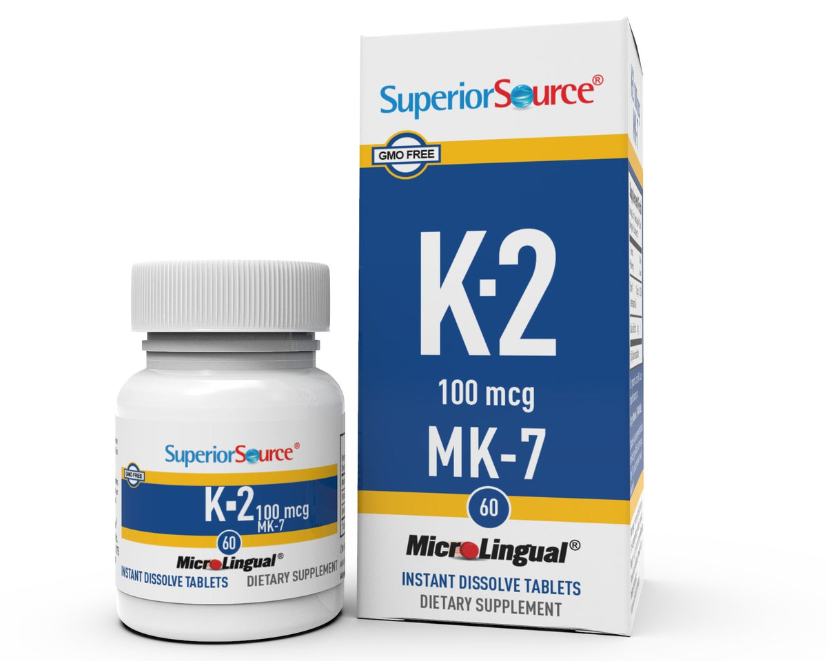 Superior Source Vitamin K2 100 mcg MK7 60 Sublingual Tablet