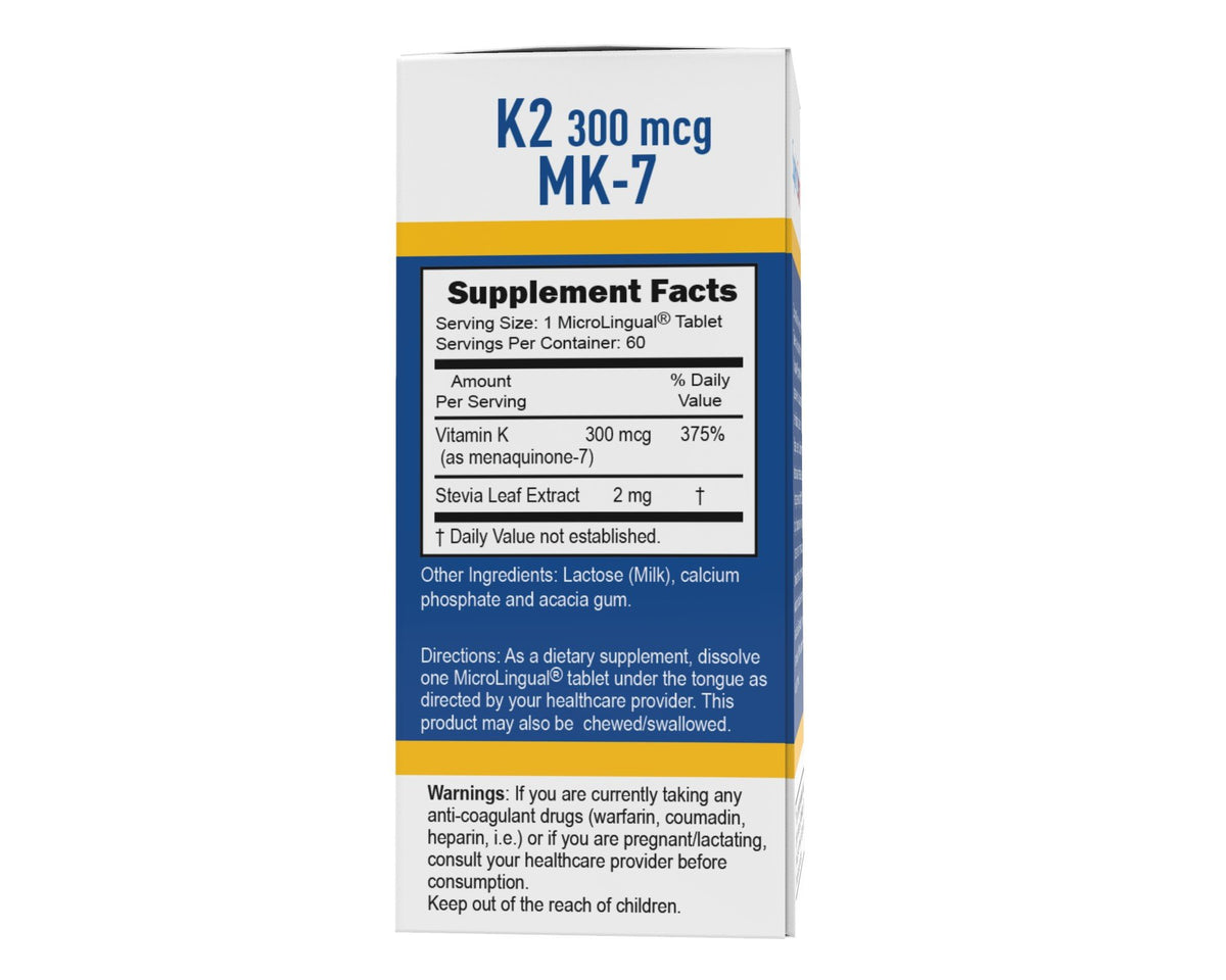 Superior Source Vitamin K2 300 mcg (Mk7) 60 Sublingual Tablet