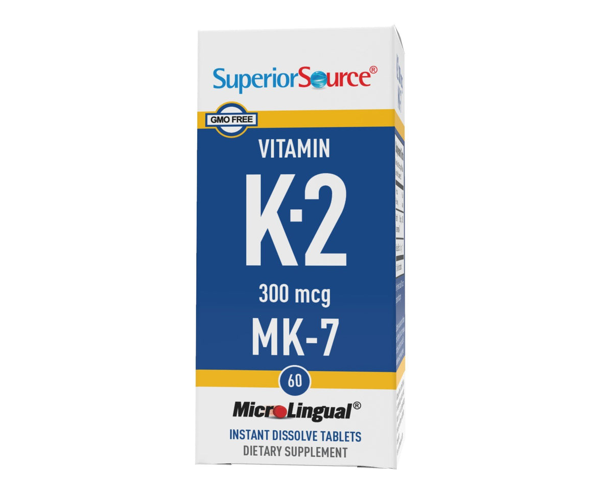 Superior Source Vitamin K2 300 mcg (Mk7) 60 Sublingual Tablet