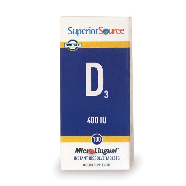 Superior Source Vitamin D3 400 IU 100 Sublingual Tablet