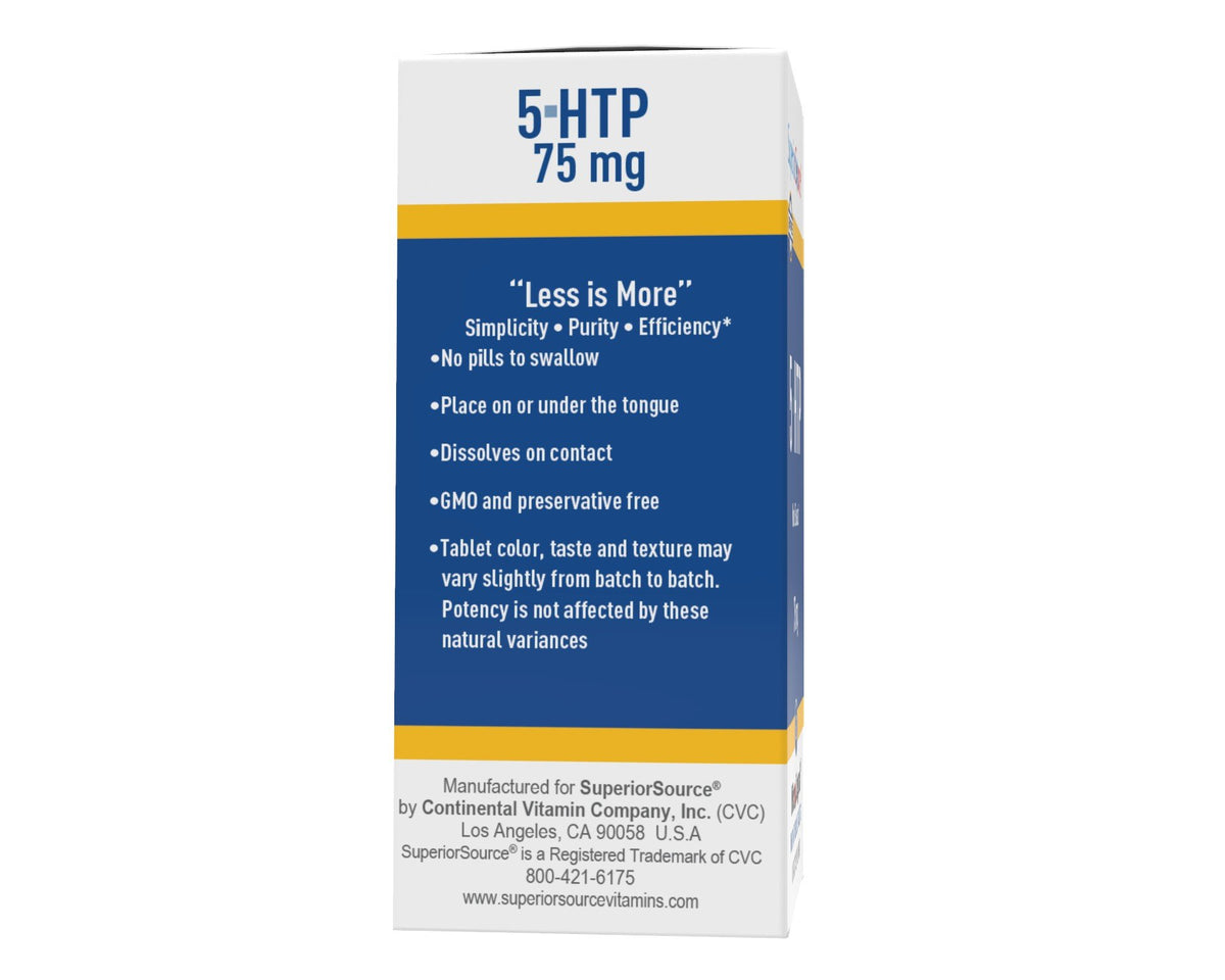 Superior Source 5-HTP 75 mg 60 Sublingual Tablet