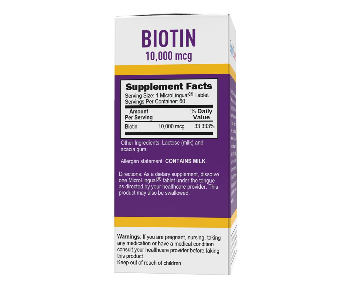 Superior Source Biotin 10,000 mcg 60 Sublingual Tablet